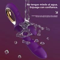 Vibrador Doble Para Mujeres Con 12 Velocidades Ajustables Material De Silicona Y Placa Estimulador De Clítoris Y Punto G Juguete Sexual - details 6