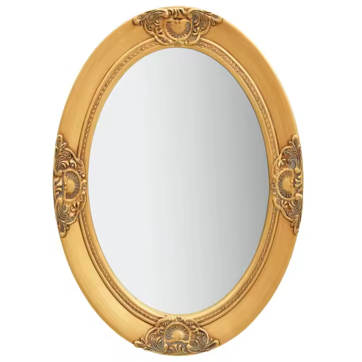 vidaXL Espejo de pared estilo barroco dorado 50x70 cm - 1