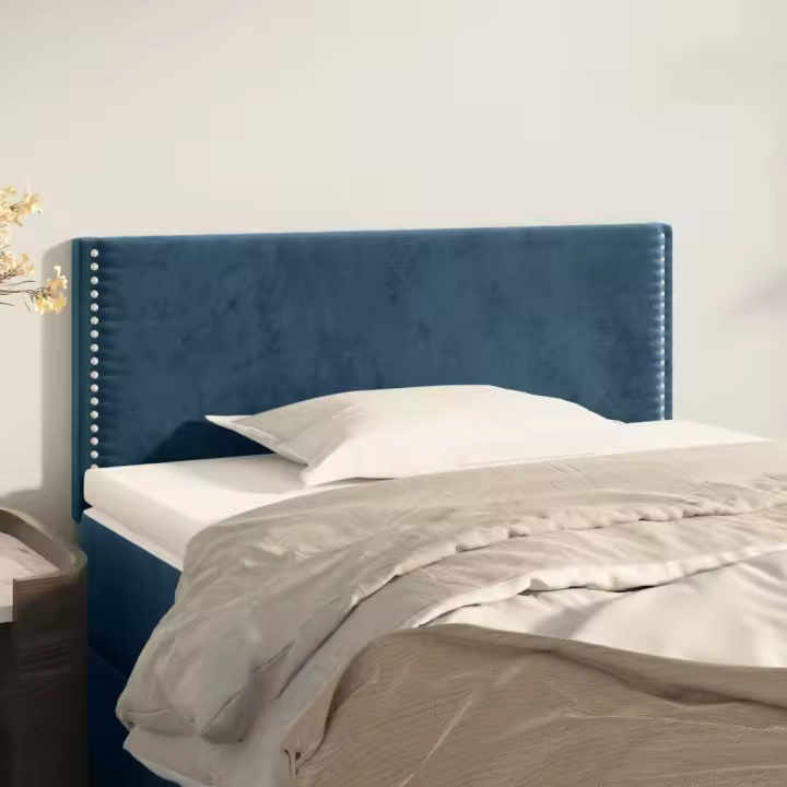 vidaXL Cabecero de terciopelo azul oscuro 90x5x78/88 cm - 1