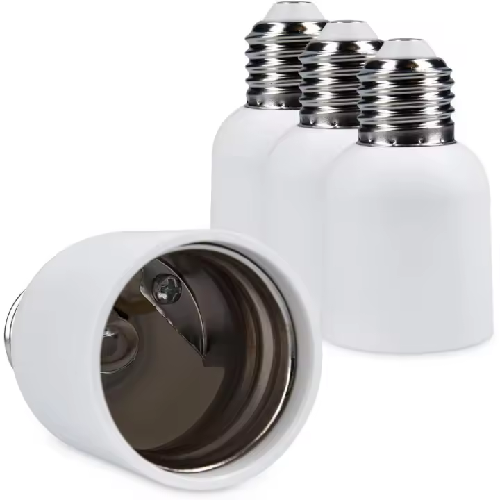 Adaptador de casquillo 4x - Convertidor de casquillo E27 a E40 - Adaptador de portalámparas con base E40 para bombilla halógena LED - 1