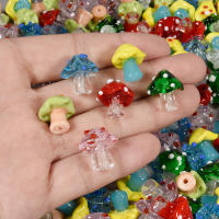 12pcs Pendantes De Hongo Persimmon Simplicidad Para Creación De Joyería DIY Accesorios De Vidrio Para Hombres Y Mujeres - details 2