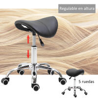 HOMCOM Silla Trabajo Taburete Ruedas Giratorias Taburete Cosmetica Dentista Peluqueria - details 4