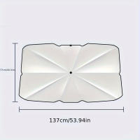 Parasol Estilo Protección Solar Retráctil Para Coche Con Aislamiento Térmico Pantalla De Sol Frontal Para Parabrisas Material De Poliéster 100% - details 6