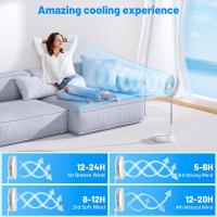Ventilador portátil oscilante con control remoto, ventilador de escritorio plegable, mini ventilador USB de 8 pulgadas 7200 mAh, ventilador de piso silencioso para oficina, dormitorio, camping - details 2
