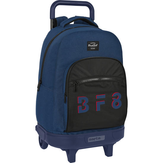 Zaino Con Ruote Safta BLACKFIT8 OLD SCHOOL 33x22x45 Cm - Nero/Grigio, M - Compatto, Rimovibile E Resistente Per Bambini