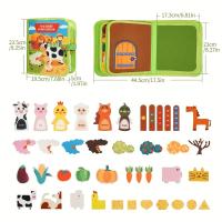 Libro De Tela Para Niños Montessori De Jardín De Infantes Con Animales De La Granja Juguete Educativo Para El Desarrollo Motor Fine Y Educación Temprana - details 6