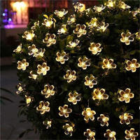 Luces De Cadena Solar De Paloma 100LED/50LED/20LED 8 Modos Exterior Navidad Jardín Fiesta Decoración Luz De Flores De Cerezo - details 9