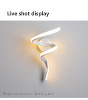 Lámpara De Pared LED Estilo Nórdico Espiral Para Pasillos Y Escaleras Iluminación Interior Para Dormitorio Estudio Corredor - details 8