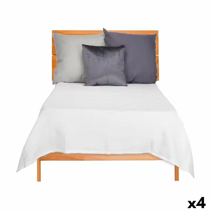 Colcha 180 X 260 Cm Blanco (4 Unidades) - Composición 25% Algodón 75% Poliéster - Gramaje 255g/m² - 1