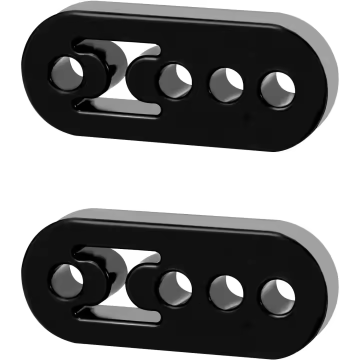 2 piezas de suspensión de escape de coche universal 4 agujeros soporte de escape silenciador de goma para proteger el sistema de escape del coche - 1