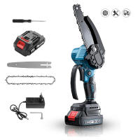 Motosierra eléctrica portátil de mano,Motosierra 6 pulgadas,  cortador de madera de árbol,  eléctrica portátil  poda de jardín,  herramienta eléctrica Compatible con batería Makita， 21V Motosierra - details 0