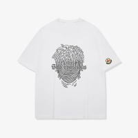 Camiseta De Algodón Puro Para Hombre Y Mujer Estilo Retro Norteamericano 2024 Manga Corta Casual Para Todo El Año - details 1