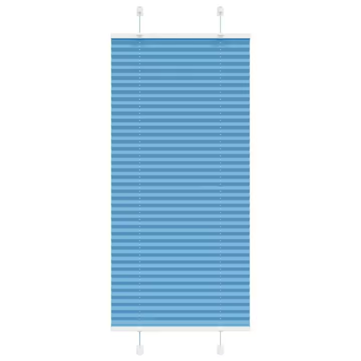 vidaXL Estor Plisado azul 60x100 cm Tela Ancho 59,4 cm Poliéster - 1