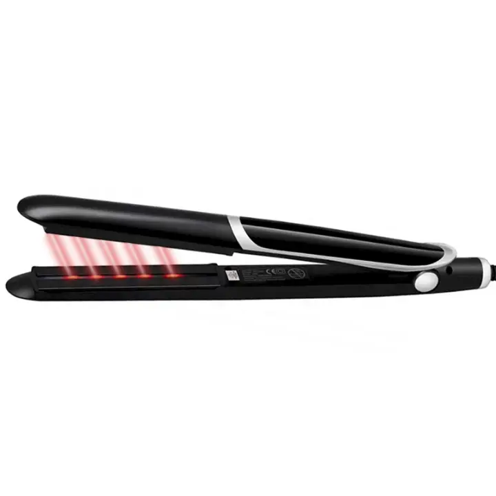 2 portátiles en 1 plancha de pelo negativa plana de cerámica del rizador de la enderezadora del pelo - 1