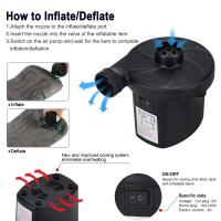 Mini Bomba Inflable Eléctrica Para Almohadilla De Camping Y Piscina Portátil Rápido Relleno Accesorio De Viaje Y Deportes Al Aire Libre - details 2