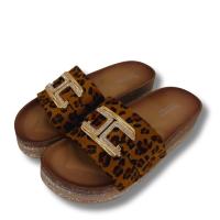 Sandalias para mujer leopardo con suela antideslizantes con diseño sencillo marca sunsea - details 0
