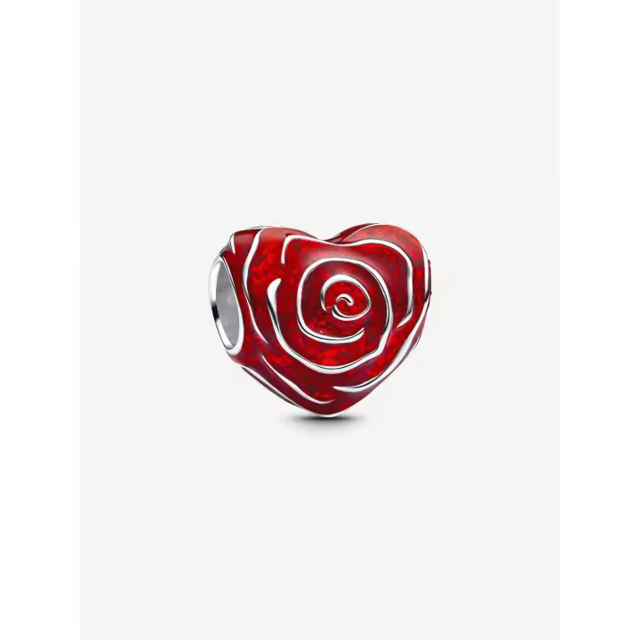 Charm Pandora Corazón Rosa Plata de primera ley 793673C01 - 1