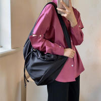 Bolso De Hombro De Nylon Grande Para Mujer Bolso De Viaje Ligero De Color Sólido Estilo Casual Bolso Cruzado Designer Bolso Hobo Monedero - details 4
