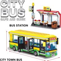 Juguetes De Construcción Compatible MOC Sets Serie Ciudad Estación De Autobuses Y Taxistas Para Niños Regalo De Transporte Público Bloques De Coche - details 5