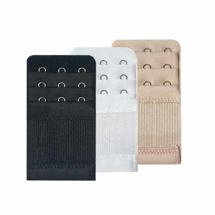 IMAXWAVE Extensores de sujetador de 3 ganchos - Juego de 3 (Blanco, Negro y Beige) | Extensor de brasier, Alargador de sostén, Extensión para sujetador, Accesorio para ampliar sujetador - 1