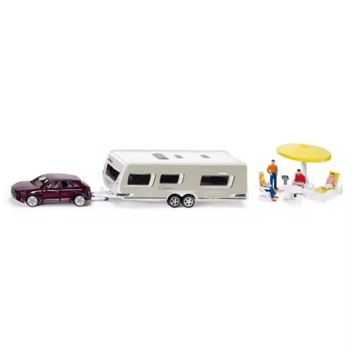 Siku Coche con Caravana Porsche Macan Turbo - 1