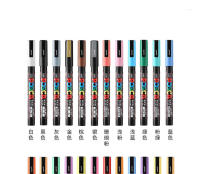 Juego De 16 Marcadores UNI POSCA De Japón Para Dibujo Y Pintura Acrílica Marcadores Permanentes Impermeables Para Niños Suministros De Arte PC-3M/1M/5M - details 9