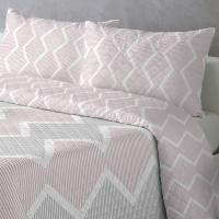 UNIFABRIC HOME TEXTIL Colcha Bouti Primavera Verano Reversible Color Magenda Mod.AZURA Cama 90 ,105,135 y 150  Ligeras y Suaves ,Incluye fundas de cojín,Termosellada No hace bolitas y facil planchado - details 2