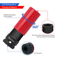 Juego De Destornilladores De Impacto Con Protección De Rueda 1/2 Pulgada Fondo Profundo De 17mm 19mm 21mm 22mm Con Funda De Plástico Para Tornillos De Rosca - details 3