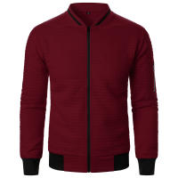 Chaqueta De Manga Larga Para Hombre Con Cuello Erguido Y Cremallera Estilo Casual Chaqueta De Patoche Con Patrón Cuadriculado - details 19