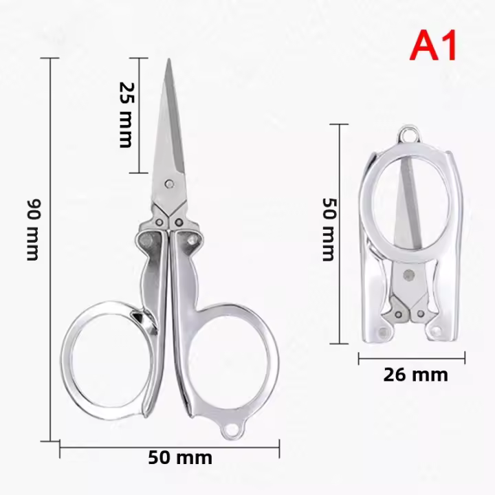Tijeras Plegables De Viaje Pequeñas Para Artesanías Cuchilla Fina Mini Tijeras Plegables Para Emergencias Bordado Y Costura - 1