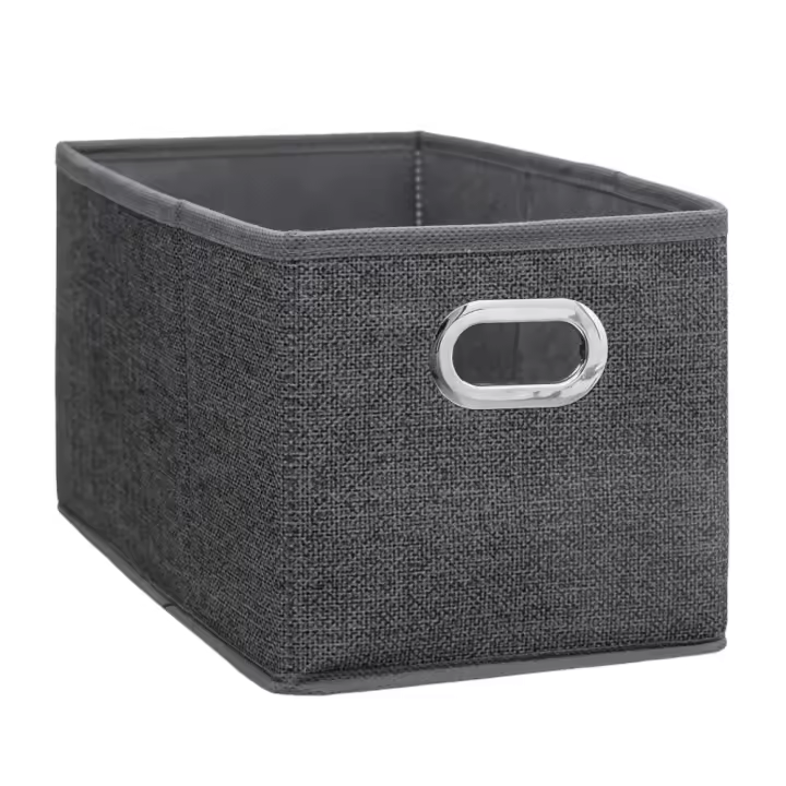 Caja de almacenamiento de tela - Cesta organizadora plegable - Gris  - 5 FIVE - Varios Tamaños - 1