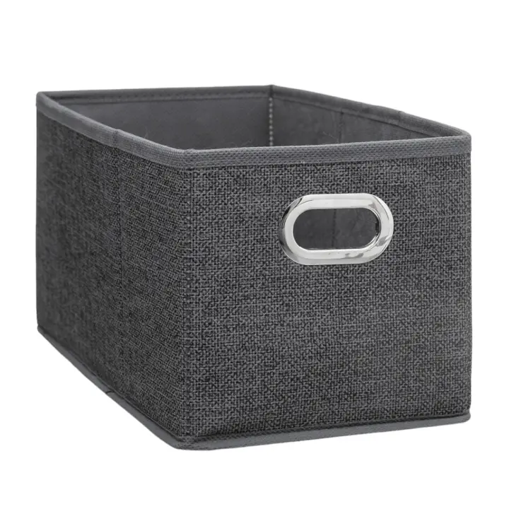 Caja de almacenamiento de tela - Cesta organizadora plegable - Gris  - 5 FIVE - Varios Tamaños - 1