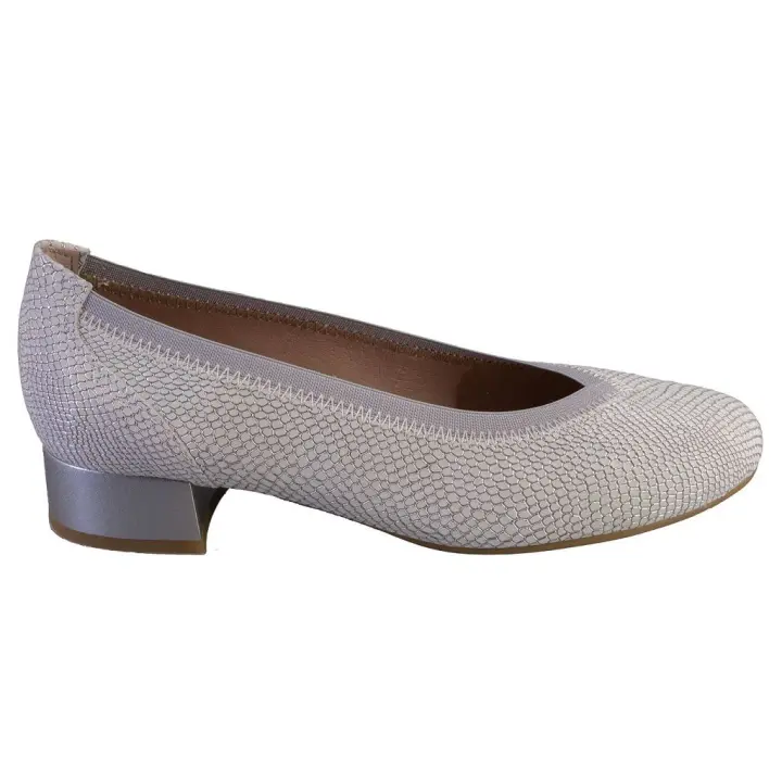 PITILLOS 5710 24 Zapatos de mujer plata PIEL tacón bajo 524 - 1