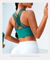 New Women's Seamless Yoga Tank Top with Eight Straps Cross Solid Color High Elastic Sports Bra and Bra Free Fitness Tank Top - details 14
