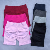 Shorts De Gimnasio Para Mujer Fitness Deportivos Shorts De Bicicleta 4.5" Banda Ribbed Baño Yoga Shorts De Trabucajo Sin Costuras Leggings - details 5