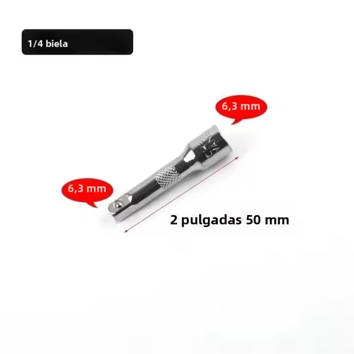 Barra De Extensión De Llave De Eje De 1/4 De Pulgada Justín Lao Herramientas De Ajuste Manual De Crámar Vanadio Acero Extensor De Llave De Mano - 1