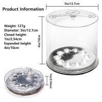 Lámpara Solar Inflable Para Camping Con 10 LED Recargable a Través De Solar Sombrilla De Vidrio Mate Impermeable Luz Exterior Eficiente En Energía - details 3