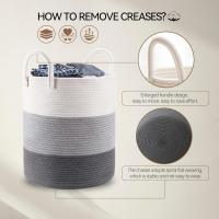 Cesto Ropa Sucia Trenzado de Algodón,40 L Cesto Colada con Asa,para Guardar Ropa Mantas Sucia Juguete para Lavadero Habitación Dormitorio - details 1
