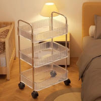 Carro De Acrílico Con Ruedas Ecológico De Tres Capas Para Almacenamiento En Sala De Estar Baño Capacidad Grande Organizador De Cosméticos Para Cocina Y Dormitorio - details 6