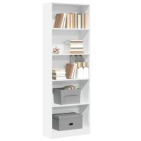 vidaXL Estantería de madera de ingeniería 60x24x176 cm en color Gris hormigón/Gris sonoma/Blanco y más | almacenamiento funcional diseño moderno para baño dormitorio sala - details 2