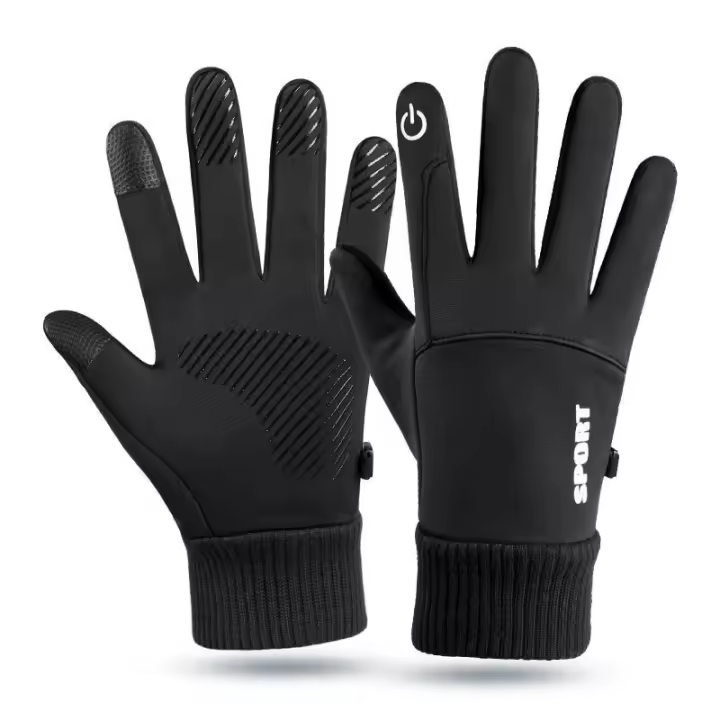 Guantes Térmicos De Invierno Para Ciclismo Deportes Al Aire Libre Motocicleta Esquí Toque De Pantalla Linterna De Poliéster Unisex - 1