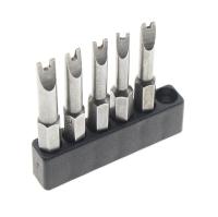 Juego De 5 Piezas De Bits De Destornillador Magnético U-Electrico Tamaño 50mm Punta U4 U5 U6 U7 U8 S2 Acero Magnético Con Manija Hexagonal De 1/4 Pulgada - details 2