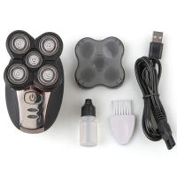 Afeitadora Eléctrica Para Hombres Con 5 Cuchillas Recargable Por USB Acero Inoxidable Afeitadora De Barba Mini Para Uso Doméstico - details 4