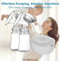 Extractor de leche Eléctrico Doble con nivel de succión ajustable, Diseño antirreflujo, función de carga USB, Recolección de leche cómoda y conveniente. - details 1