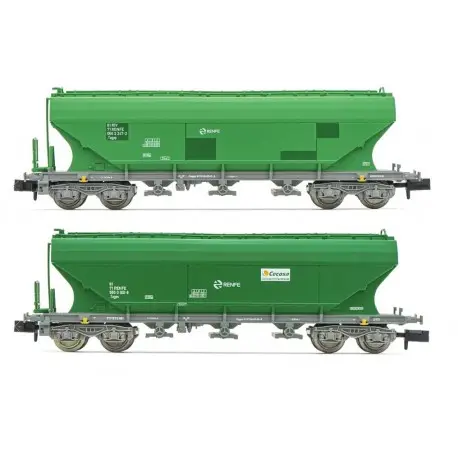 Set de dos vagones tolva TT5, RENFE. - 1