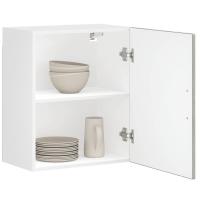 vidaXL Armarios pared para cocina 2 uds Porto madera ingeniería blanca en color Blanco/Roble Sonoma/Gris hormigón y más | almacenamiento funcional diseño moderno para baño dormitorio sala - details 3
