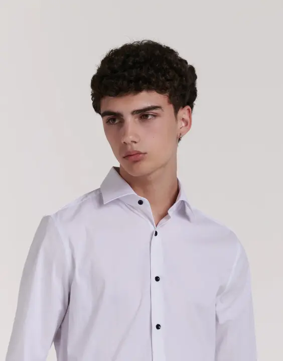 CAMISA ELASTICA CUELLO ITALIANO - 1