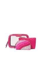 Victoria's Secret  Bolsa de Cosméticos  Neceser De Maquillaje  3 Piezas  Modelo: Hot Pink  Victoria Secret - details 2