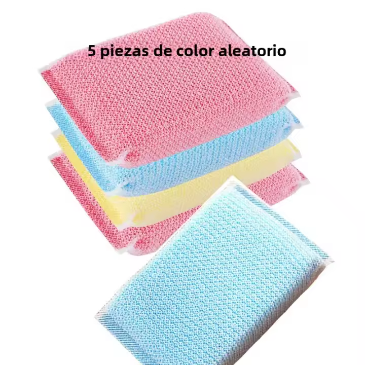 5/20Pcs Esponja De Lavar Platos Espesa Para Limpieza De Cocina Paño De Limpieza Multiusos Escobilla De Lavar Absorbente - 1
