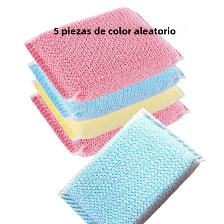 5/20Pcs Esponja De Lavar Platos Espesa Para Limpieza De Cocina Paño De Limpieza Multiusos Escobilla De Lavar Absorbente - 1